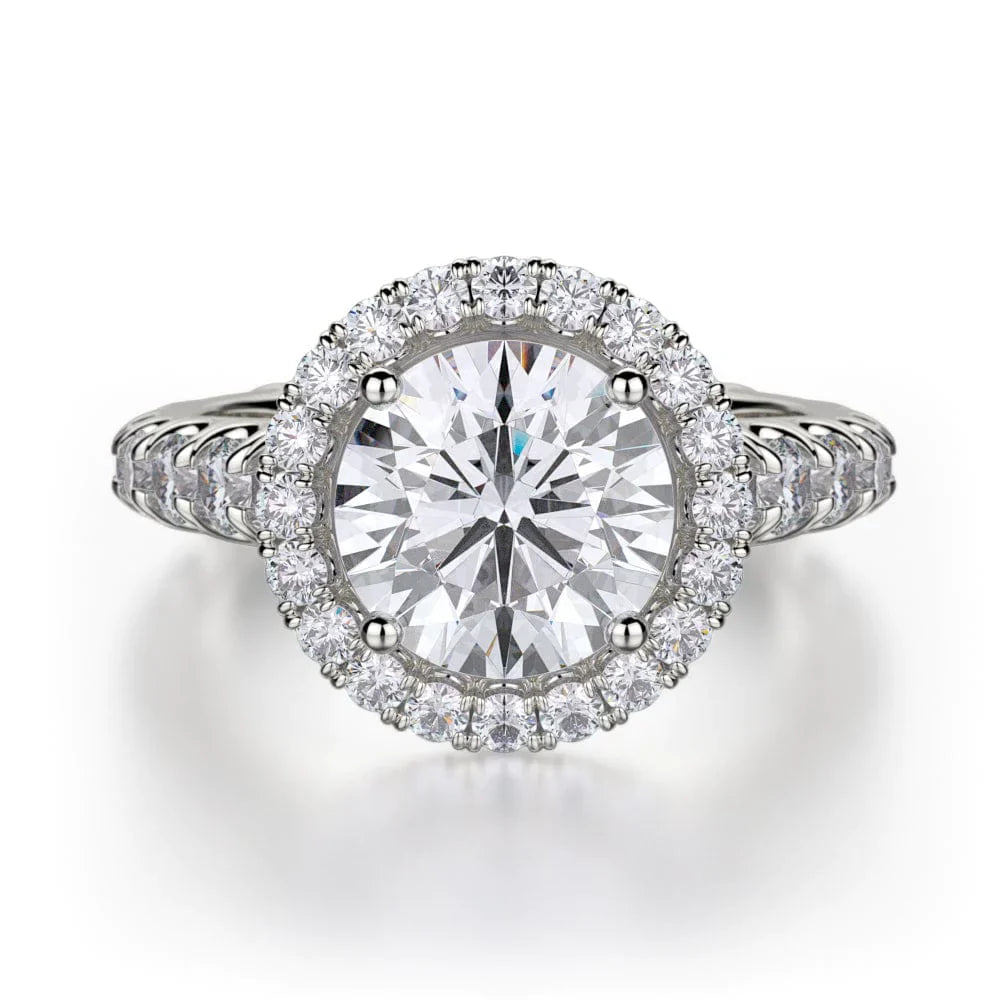 MICHAEL M Engagement Rings 18K White Gold Europa R440L-2 R440L-2WG