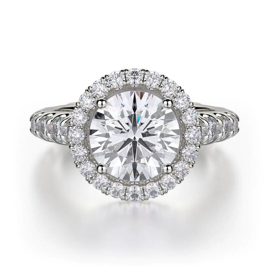 MICHAEL M Engagement Rings 18K White Gold Europa R440L-2 R440L-2WG