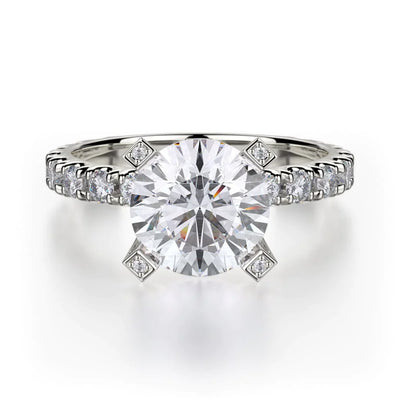 MICHAEL M Engagement Rings 18K White Gold Europa R442-2 R442-2WG