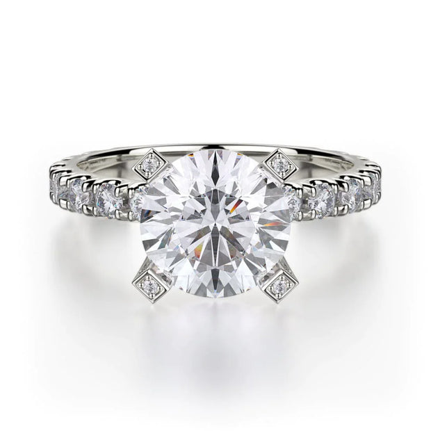 MICHAEL M Engagement Rings 18K White Gold Europa R442-2 R442-2WG