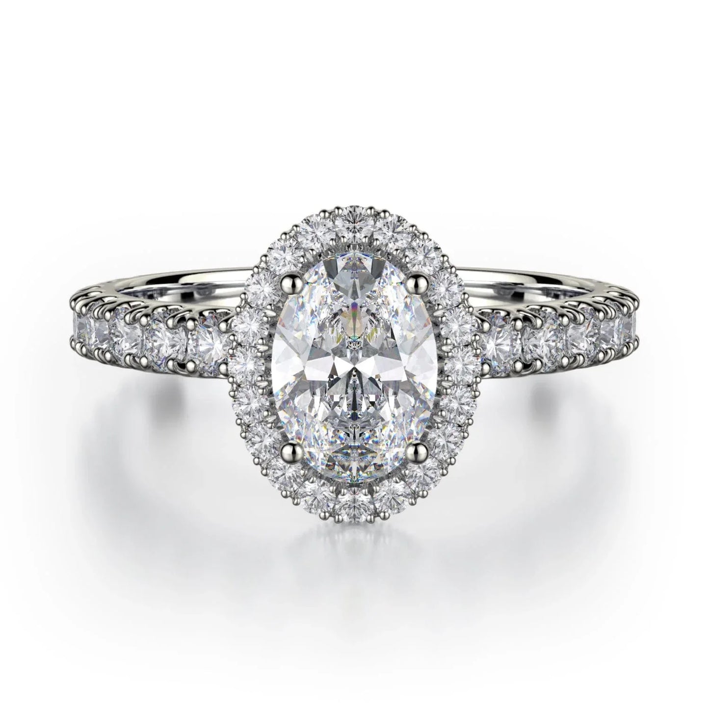 MICHAEL M Engagement Rings 18K White Gold Europa R501-1 R501-1WG