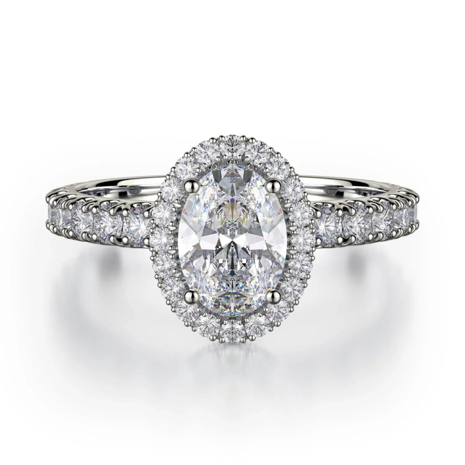 MICHAEL M Engagement Rings 18K White Gold Europa R501-1 R501-1WG