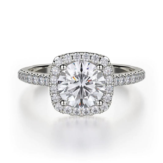 MICHAEL M Engagement Rings 18K White Gold Europa R539S-1 R539S-1WG