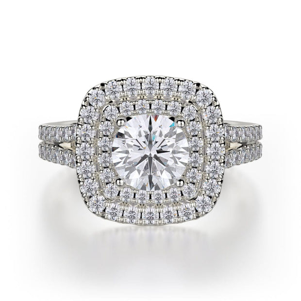 MICHAEL M Engagement Rings 18K White Gold Europa R661-1 R661-1WG