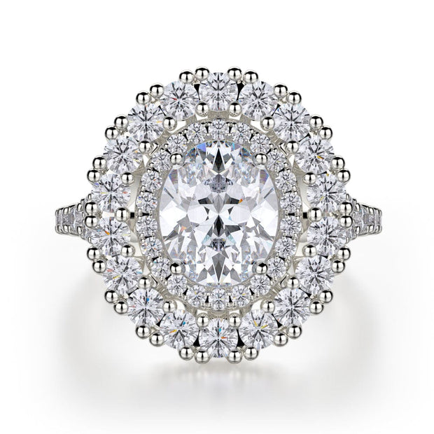 MICHAEL M Engagement Rings 18K White Gold Europa R718-2 R718-2WG