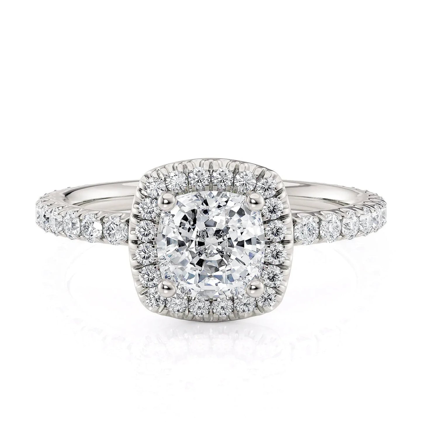 MICHAEL M Engagement Rings 18K White Gold Europa R777-1