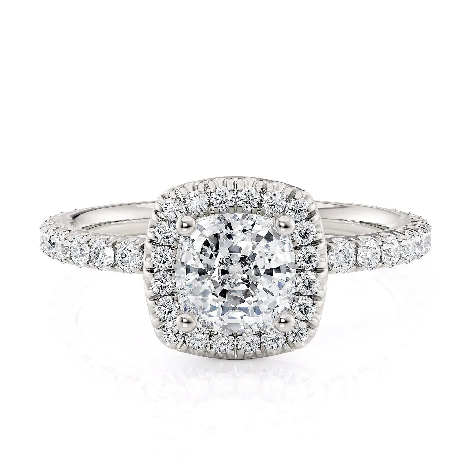 MICHAEL M Engagement Rings 18K White Gold Europa R777-1
