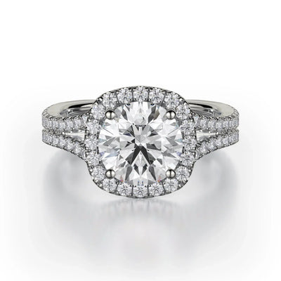 MICHAEL M Engagement Rings 18K White Gold Europa R783-2