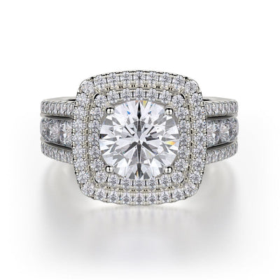 MICHAEL M Engagement Rings 18K White Gold Loud R720-2 R720-2WG