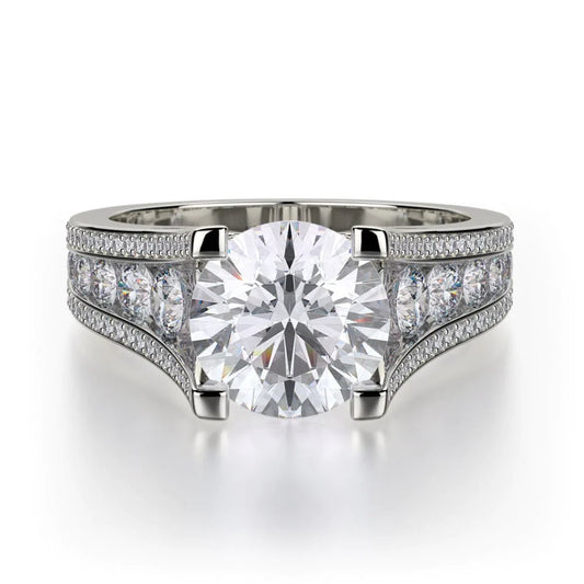 MICHAEL M Engagement Rings 18K White Gold Loud R735-2 R735-2WG