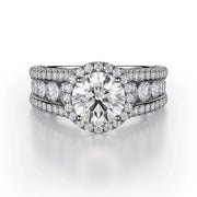MICHAEL M Engagement Rings 18K White Gold Loud R769-4