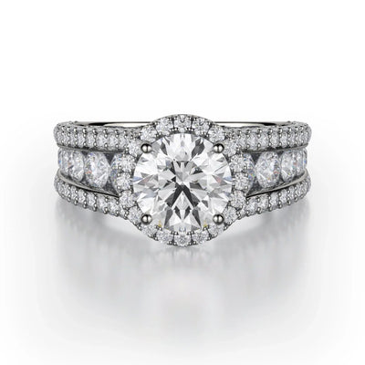 MICHAEL M Engagement Rings 18K White Gold Loud R769-4