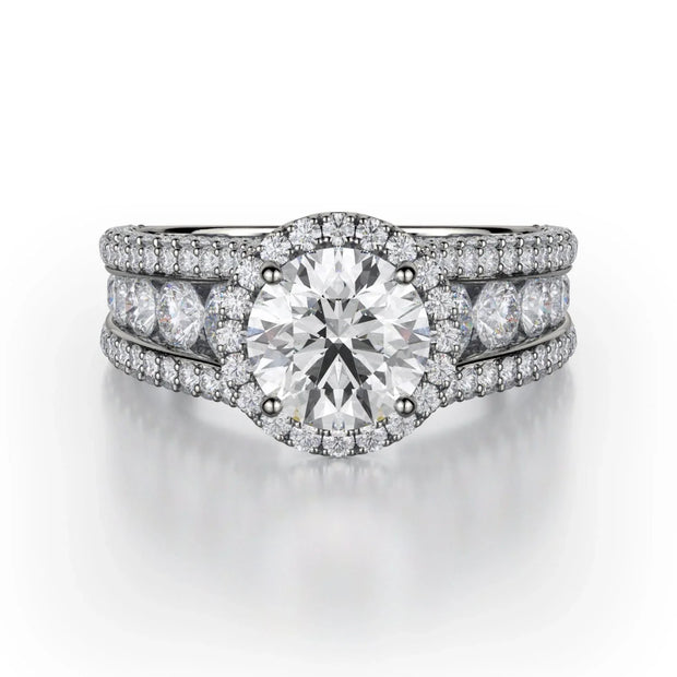 MICHAEL M Engagement Rings 18K White Gold Loud R769-4