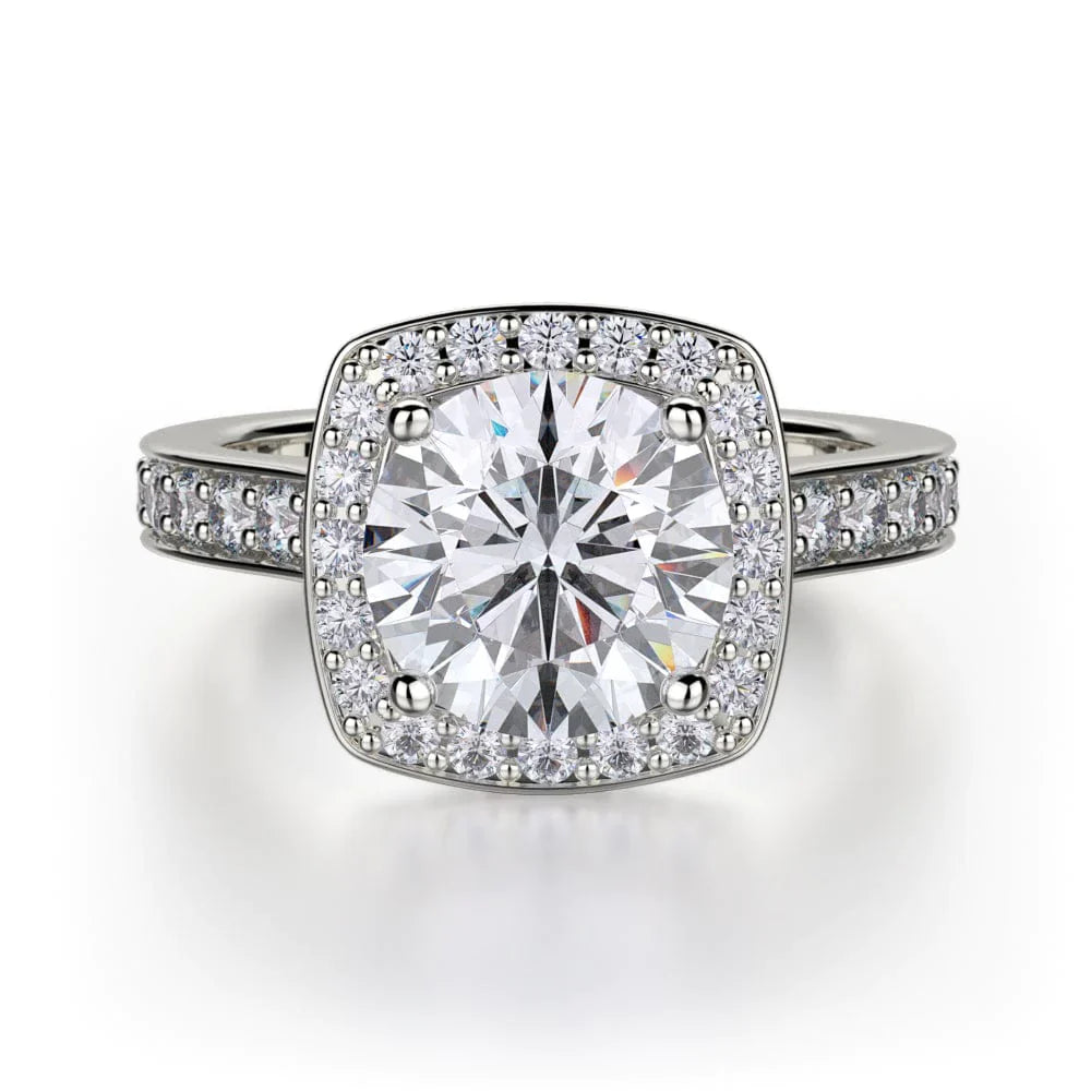 MICHAEL M Engagement Rings 18K White Gold Love R378-2 R378-2WG