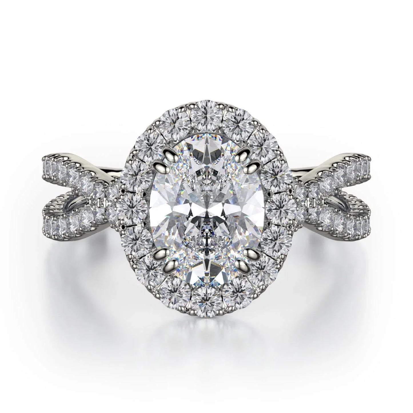 MICHAEL M Engagement Rings 18K White Gold Love R454-2 R454-2WG