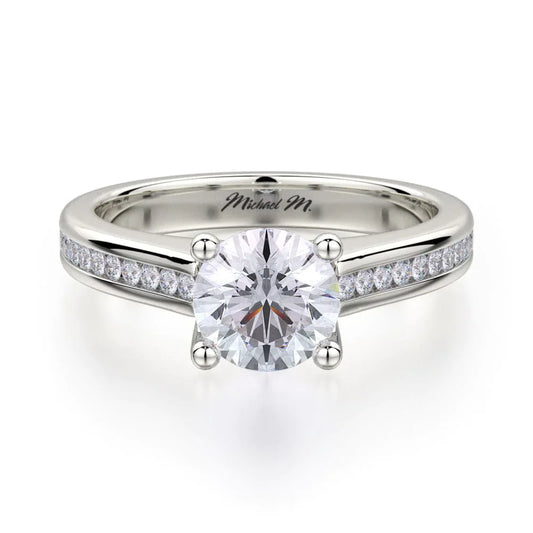 MICHAEL M Engagement Rings 18K White Gold Love R461S-1 R461S-1WG