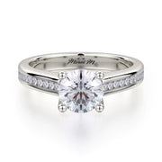 MICHAEL M Engagement Rings 18K White Gold Love R461S-1 R461S-1WG