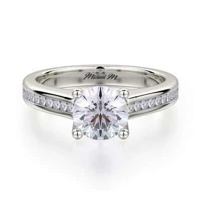 MICHAEL M Engagement Rings 18K White Gold Love R461S-1 R461S-1WG