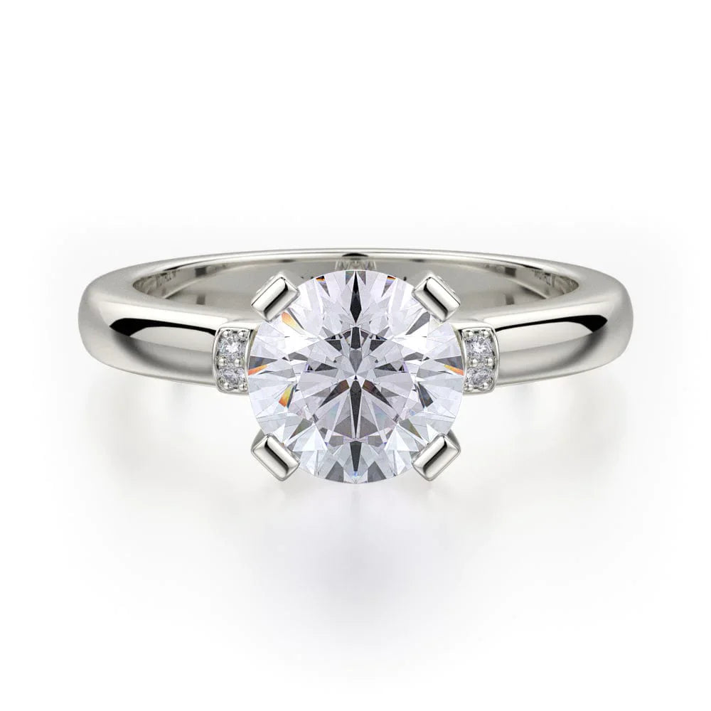 MICHAEL M Engagement Rings 18K White Gold Love R516-1 R516-1WG