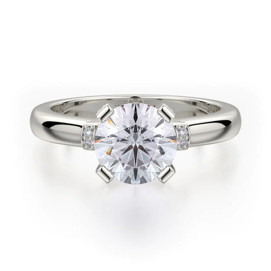 MICHAEL M Engagement Rings 18K White Gold Love R516-1 R516-1WG