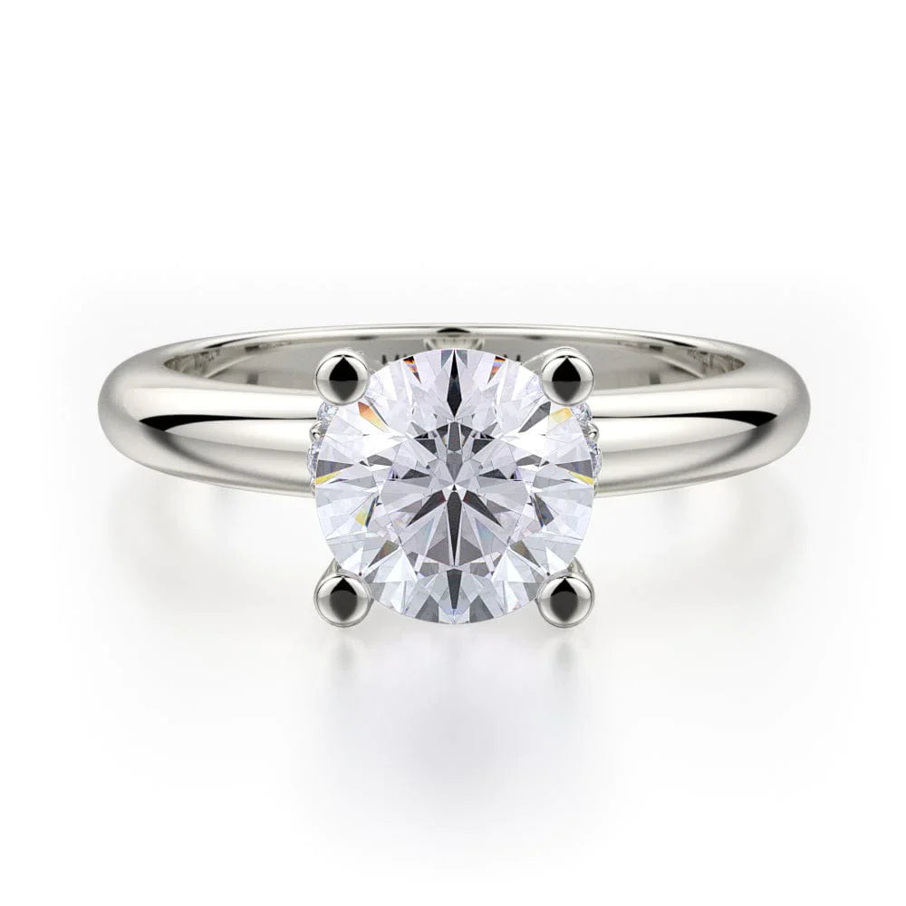 MICHAEL M Engagement Rings 18K White Gold Love R517-1 R517-1WG