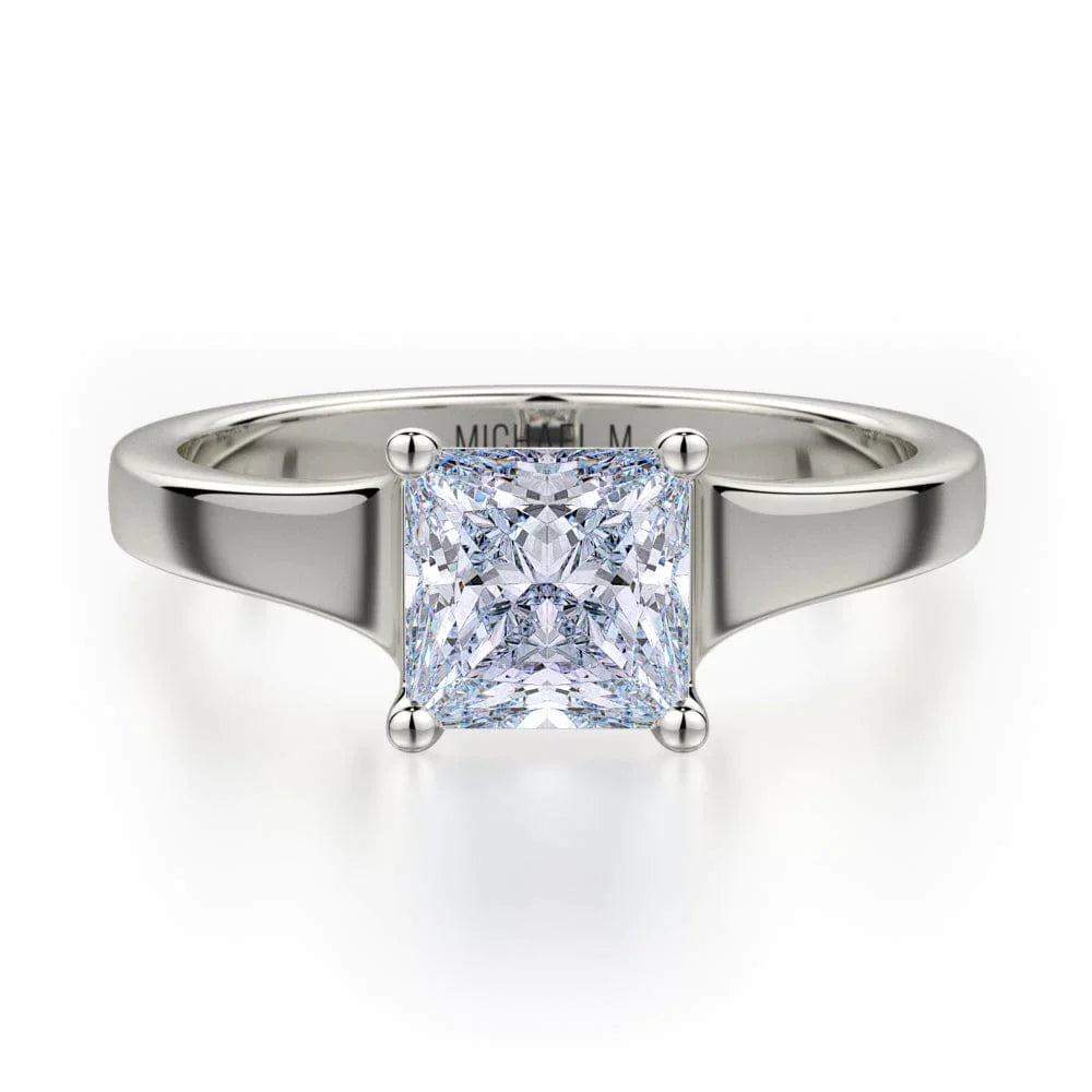 MICHAEL M Engagement Rings 18K White Gold Love R522-1 R522-1WG