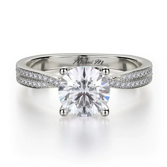 MICHAEL M Engagement Rings 18K White Gold Love R694-1 R694-1WG