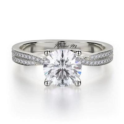 MICHAEL M Engagement Rings 18K White Gold Love R694-1 R694-1WG
