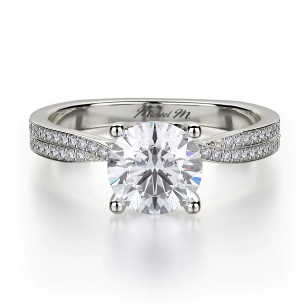 MICHAEL M Engagement Rings 18K White Gold Love R694-1 R694-1WG