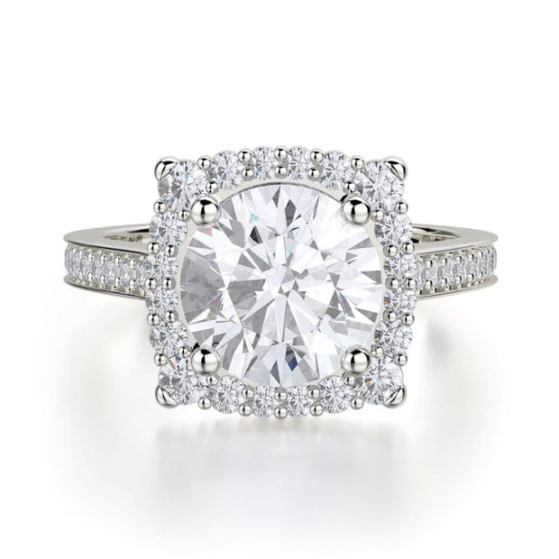MICHAEL M Engagement Rings 18K White Gold Love R696-2 R696-2WG