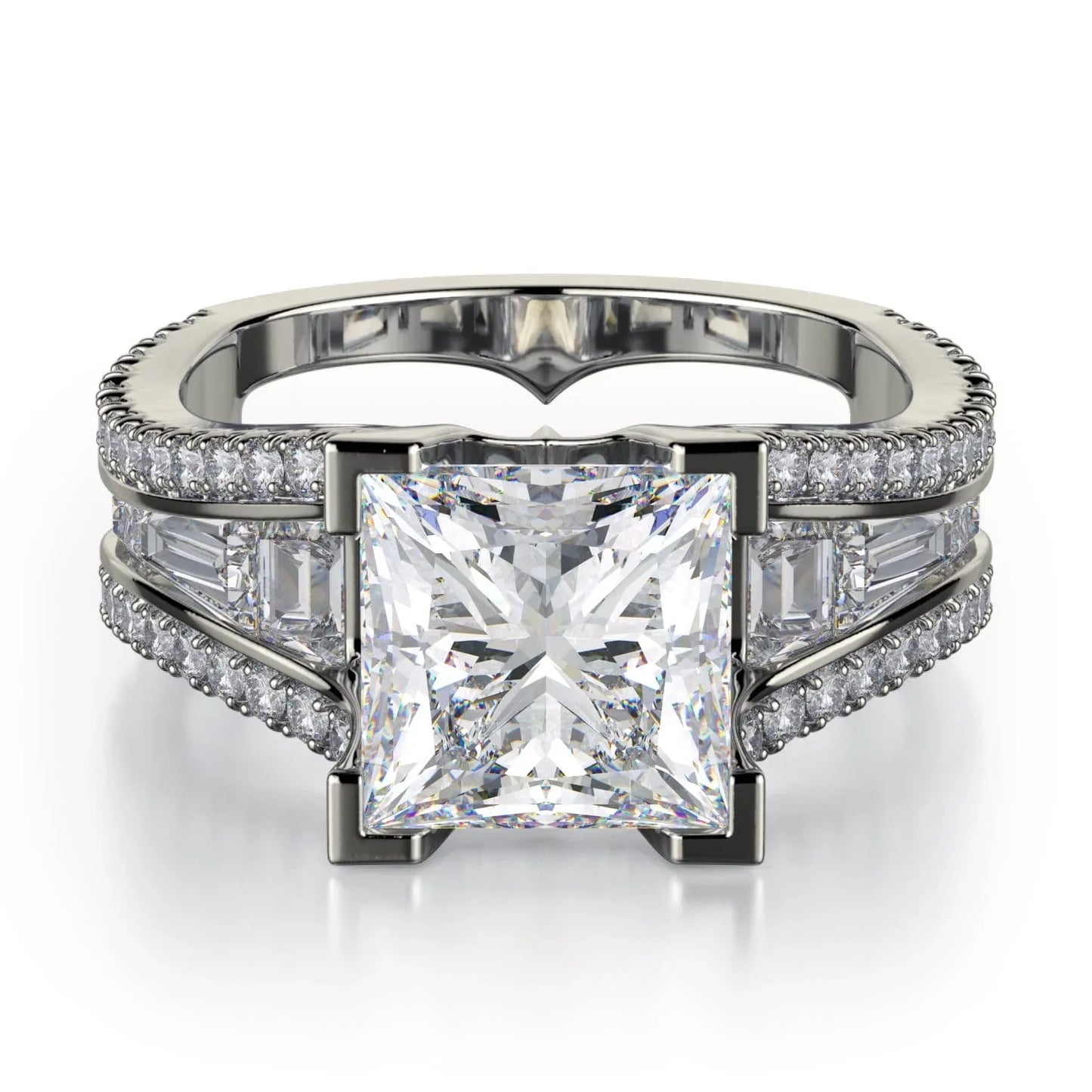 MICHAEL M Engagement Rings 18K White Gold Monaco R602-3 R602-3WG