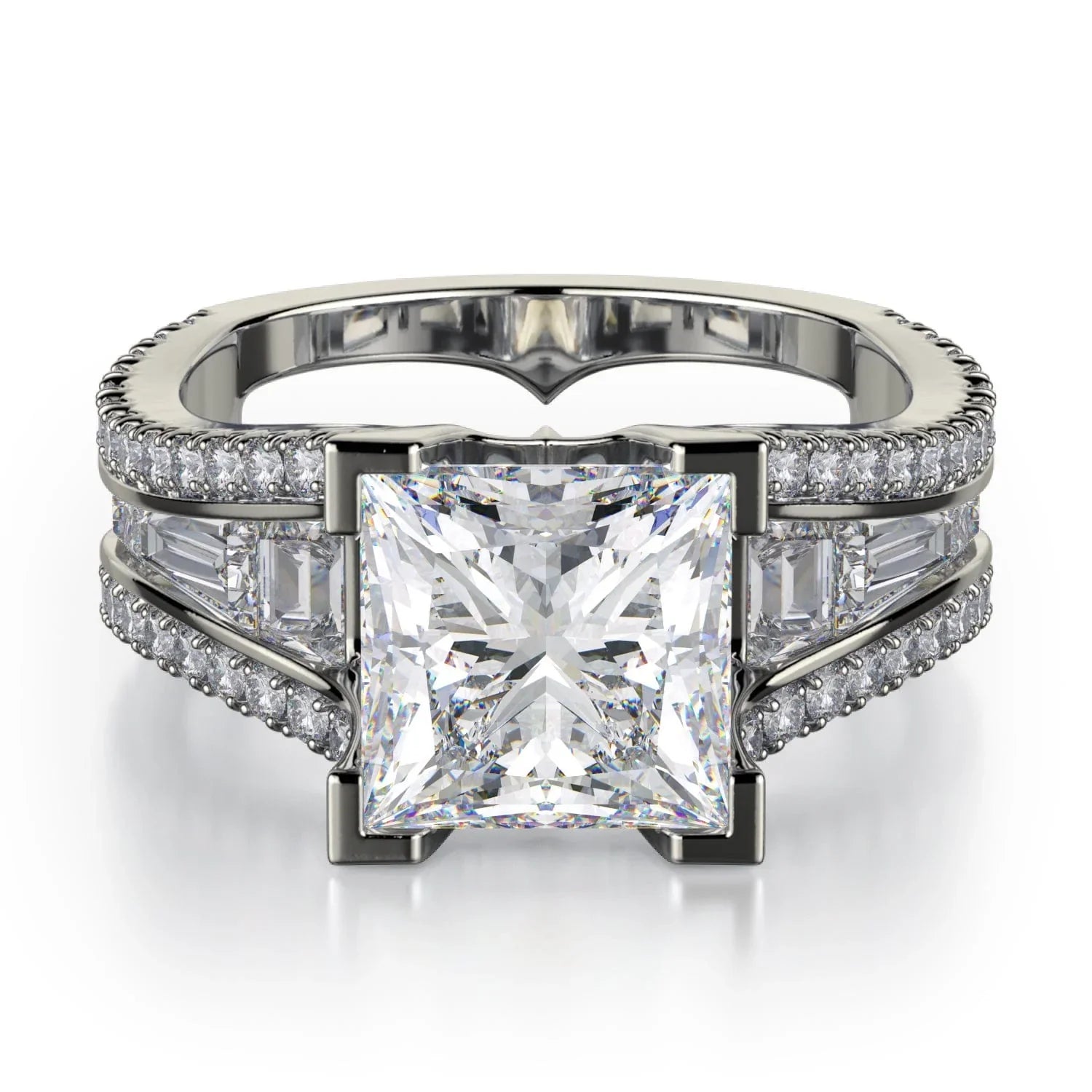 MICHAEL M Engagement Rings 18K White Gold Monaco R602-3 R602-3WG