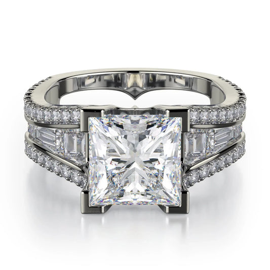 MICHAEL M Engagement Rings 18K White Gold Monaco R602-3 R602-3WG