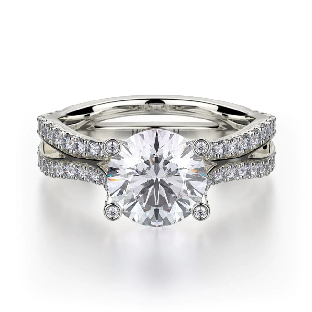MICHAEL M Engagement Rings 18K White Gold Monaco R612-2 R612-2WG