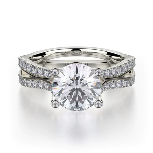MICHAEL M Engagement Rings 18K White Gold Monaco R612-2 R612-2WG