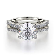 MICHAEL M Engagement Rings 18K White Gold Monaco R612-2 R612-2WG