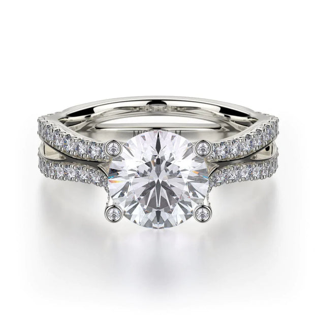 MICHAEL M Engagement Rings 18K White Gold Monaco R612-2 R612-2WG