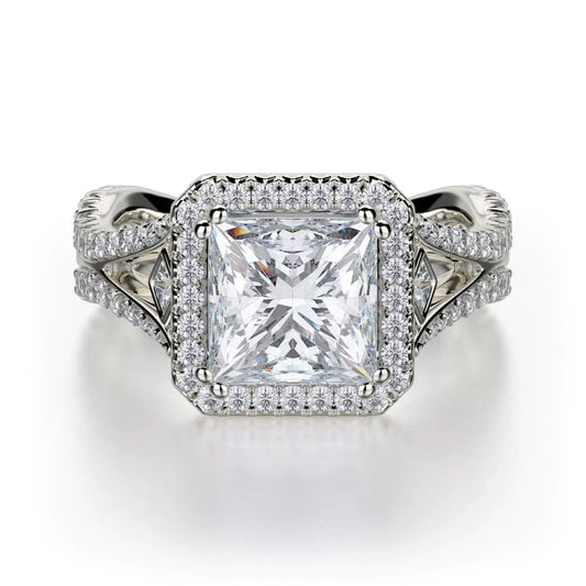 MICHAEL M Engagement Rings 18K White Gold Monaco R635-2 R635-2WG