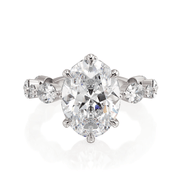 MICHAEL M Engagement Rings 18K White Gold Monarch R833-3 Oval