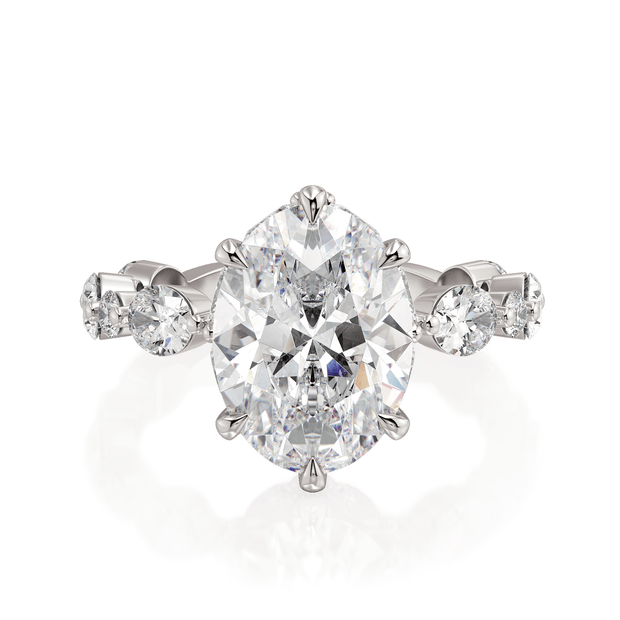 MICHAEL M Engagement Rings 18K White Gold Monarch R833-3 Oval