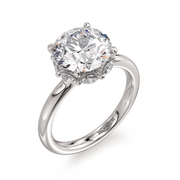 MICHAEL M Engagement Rings 18K White Gold Monarch R836-3 Round R836-3-RD-WG