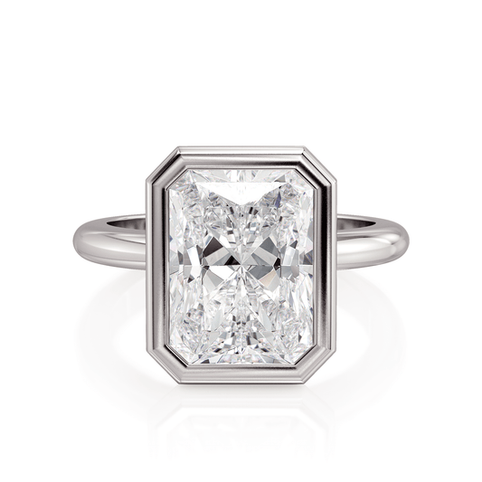 MICHAEL M Engagement Rings 18K White Gold Solitaire R838-3 Radiant R838-3-RA-WG