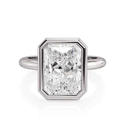 MICHAEL M Engagement Rings 18K White Gold Solitaire R838-3 Radiant R838-3-RA-WG