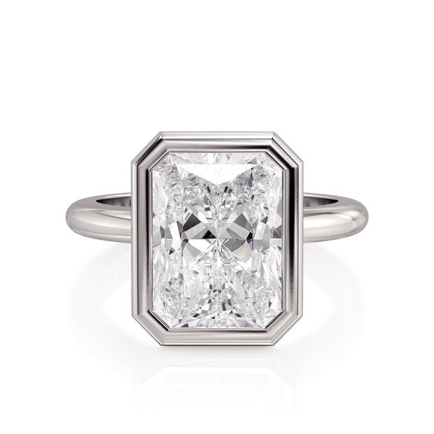 MICHAEL M Engagement Rings 18K White Gold Solitaire R838-3 Radiant R838-3-RA-WG