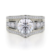 MICHAEL M Engagement Rings 18K White Gold Stella R417-2 R417-2WG