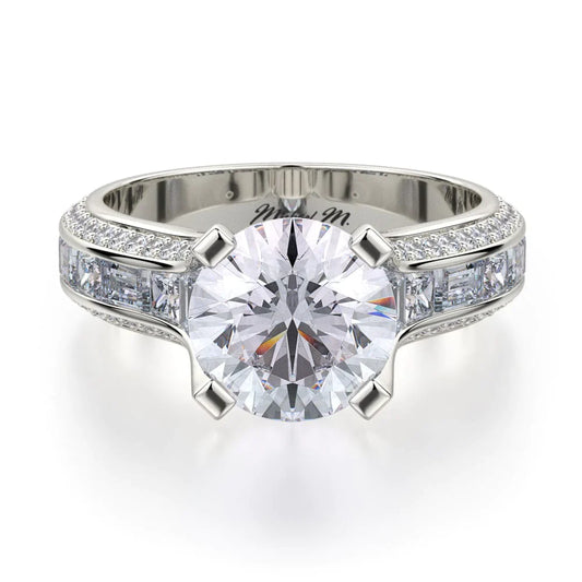 MICHAEL M Engagement Rings 18K White Gold Stella R690-2 R690-2WG