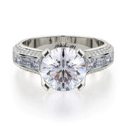 MICHAEL M Engagement Rings 18K White Gold Stella R690-2 R690-2WG