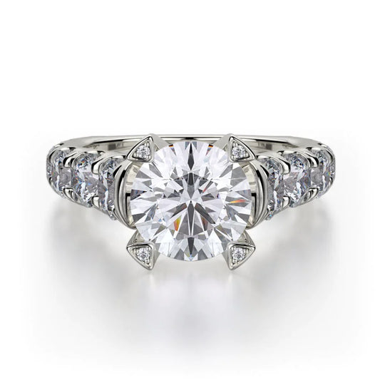 MICHAEL M Engagement Rings 18K White Gold Stella R732-2 R732-WG