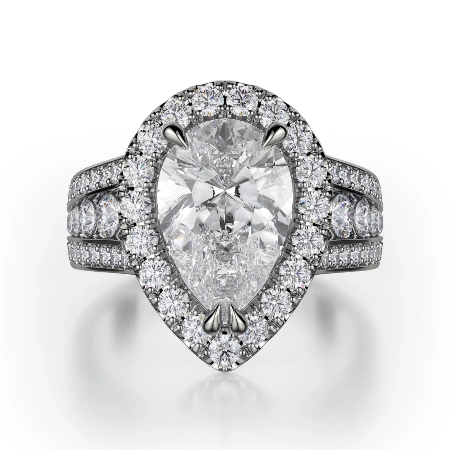 MICHAEL M Engagement Rings 18K White Gold Stella R766-2 R766-2WG