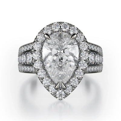 MICHAEL M Engagement Rings 18K White Gold Stella R766-2 R766-2WG